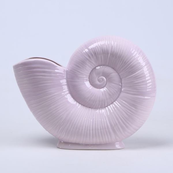 Ceramic vase "Lunar spiral" purple