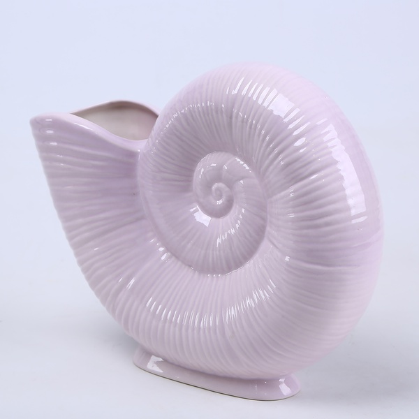 Ceramic vase "Lunar spiral" purple