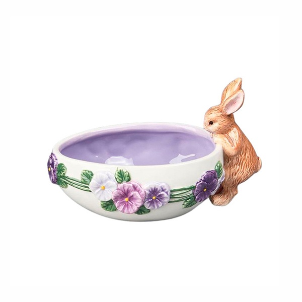 Тарілочка Bunny on Pansy Egg Dolomite GoodWill 18 см