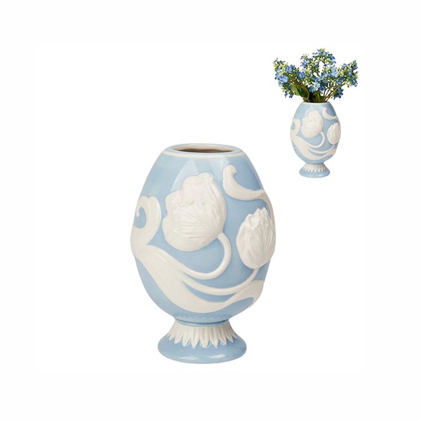Ваза Embossed Flower Dolomite GoodWill 20,5 см