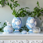 Ваза Embossed Flower Dolomite GoodWill 20,5 см