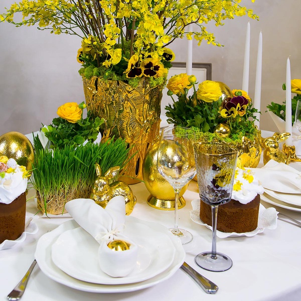 Easter table setting "Gold"