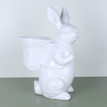 Керамический зайчик с корзиной, размера L