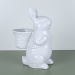 Ceramic rabbit with a basket, size M