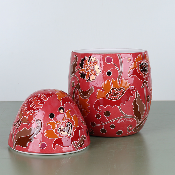 Ceramic egg red - box "Hetmans'ka"