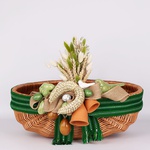 Easter basket with horseshoe and bells