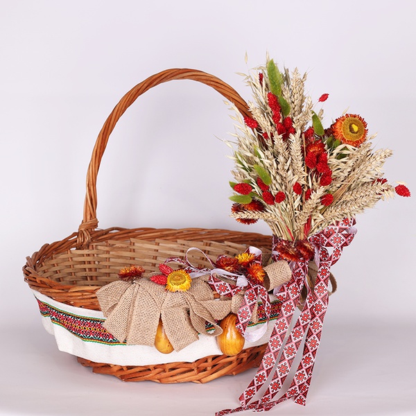 Basket with Easter decor