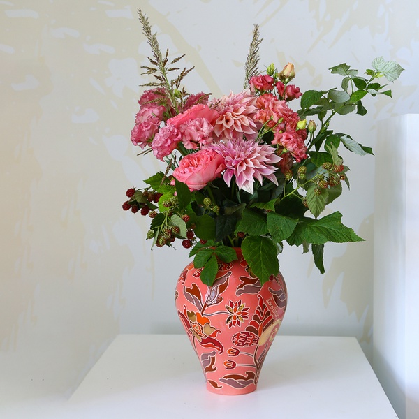 Interior composition "Red Legend" in a HORSHCHYK MEDIUM vase