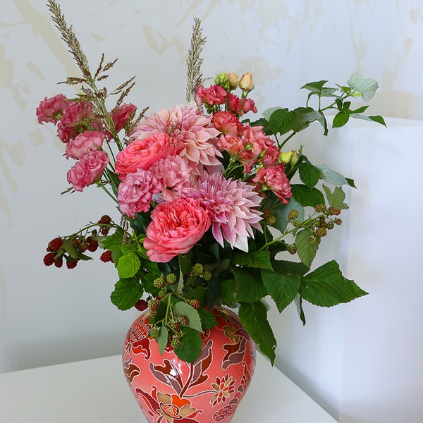 Interior composition "Red Legend" in a HORSHCHYK MEDIUM vase