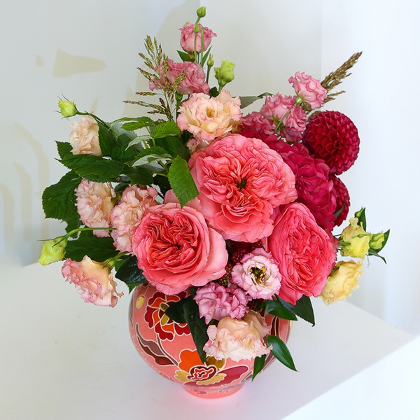 Interior composition "Red Legend" in a HORSHCHYK SMALL vase