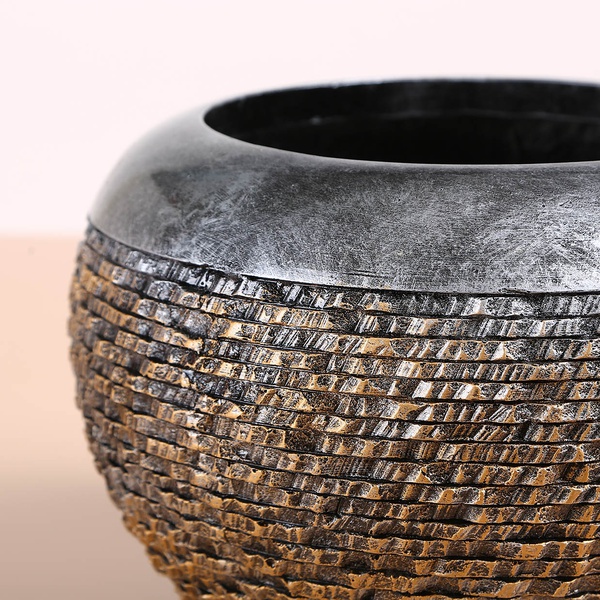 Кашпо Nieuwkoop Luxe Lite Universe Globe Bronze, Размер M