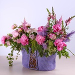 Floral composition "Marrakech" lilac in bag