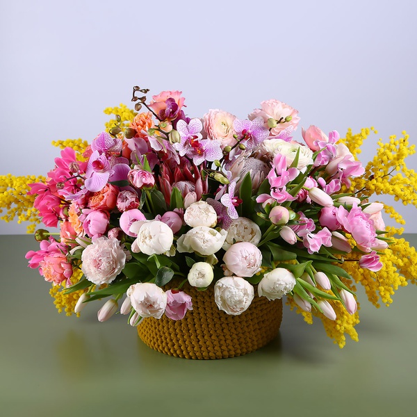 Floral composition "Marrakesh" mustard