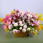 Floral composition "Marrakesh" mustard