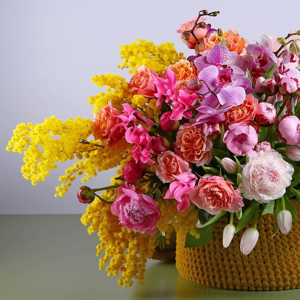 Floral composition "Marrakesh" mustard