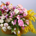 Floral composition "Marrakesh" mustard