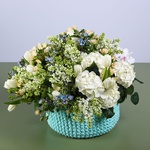 Floral composition "Marrakech" turquoise