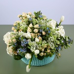 Floral composition "Marrakech" turquoise