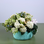 Floral composition "Marrakech" turquoise