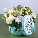 Floral composition "Marrakech" turquoise
