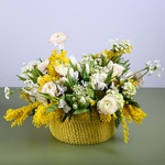 Floral composition "Marrakech" with mimosa