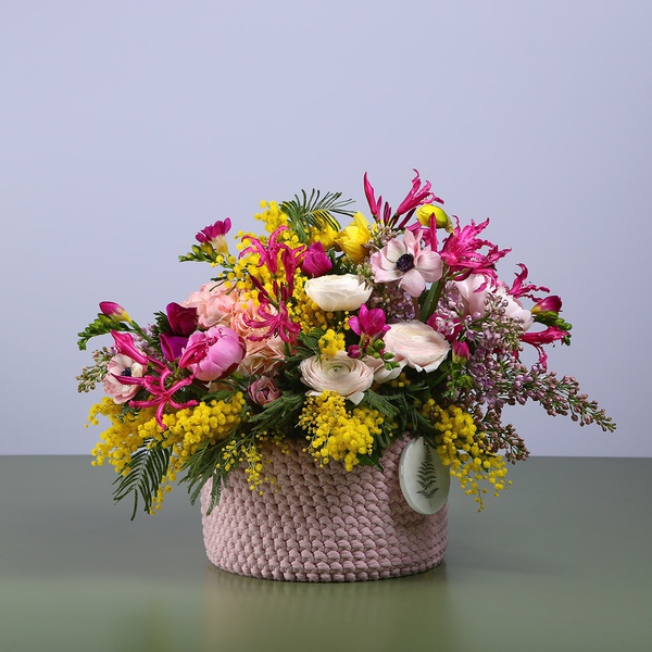 Floral composition "Marrakesh" with anemones