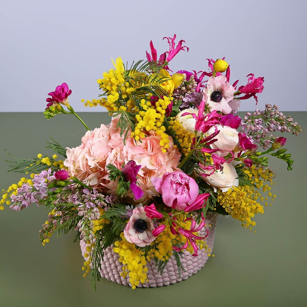 Floral composition "Marrakesh" with anemones