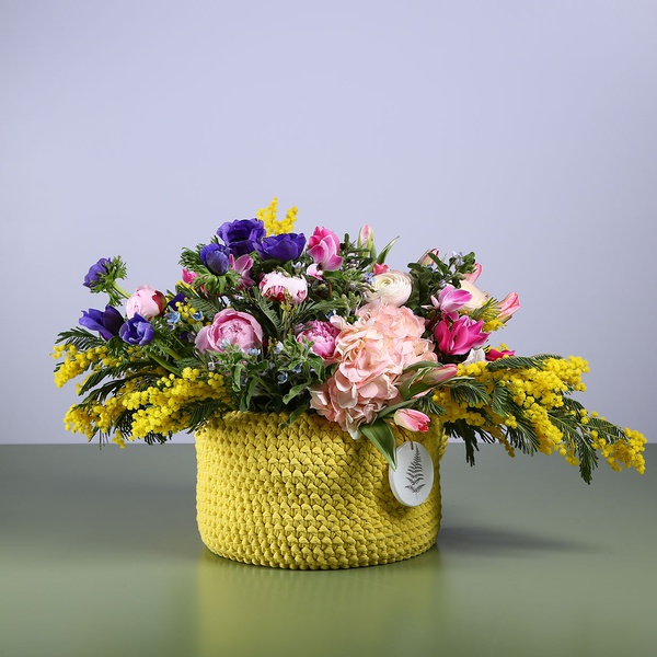 Floral composition "Marrakech" with oxypetalum