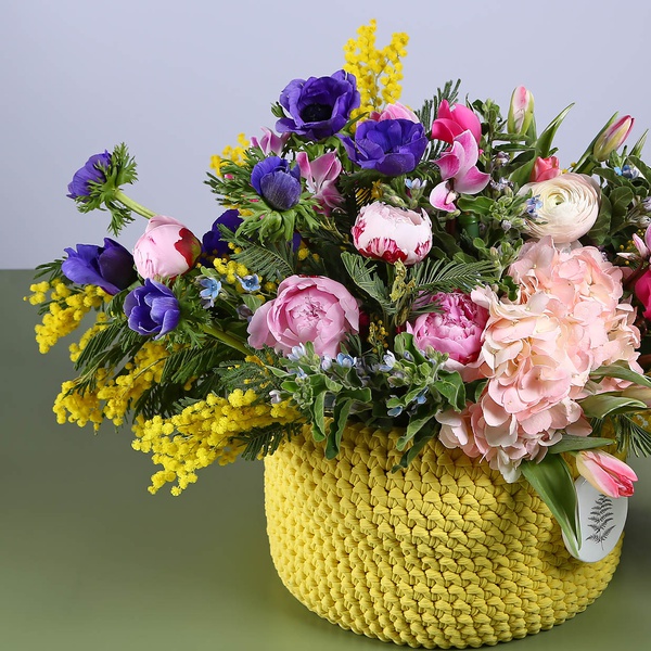 Floral composition "Marrakech" with oxypetalum