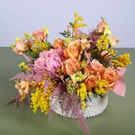 Floral composition "Marrakech" in peach tones