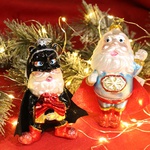 Glass Santa Superman