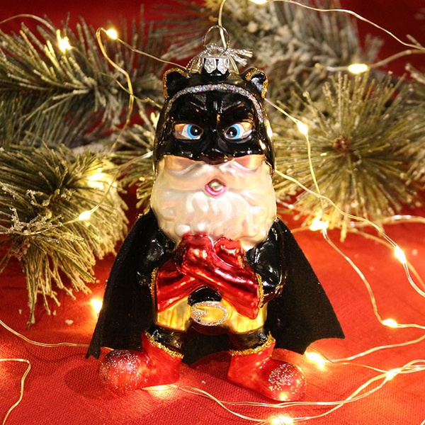 Glass Santa Superman