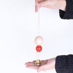 Eco bead pendant with bell