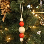 Eco pendant beads with red