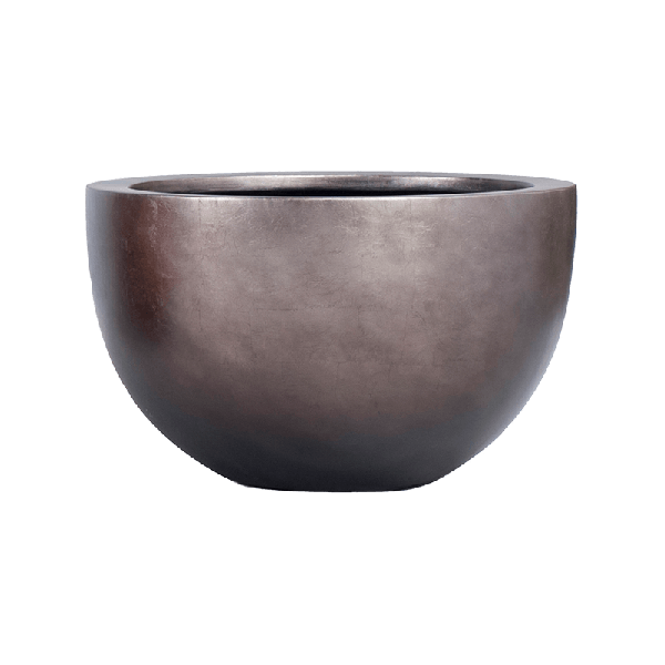 Кашпо Nieuwkoop Baq Metallic Bowl кофе матовое, M
