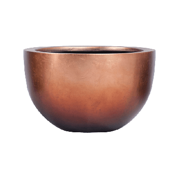 Кашпо Nieuwkoop Baq Metallic Bowl медное матовое, M