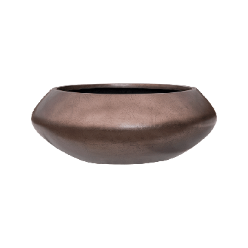 Кашпо Nieuwkoop Baq Metallic Bowl Ufo кофе матовое, M