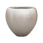 Planter Nieuwkoop Baq Metallic Couple matt light champagne, L