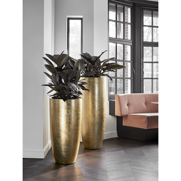 Кашпо Nieuwkoop Baq Metallic Partner золото глянец, XL