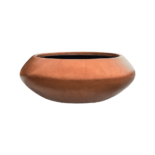 Кашпо Nieuwkoop Baq Metallic Bowl Ufo медное матовое, M