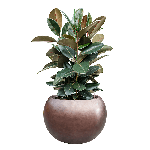 Кашпо Nieuwkoop Baq Metallic Globe кофе матовое, XL