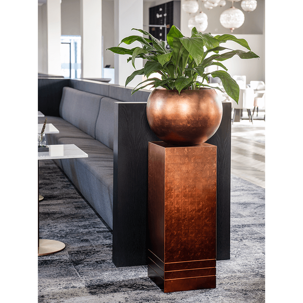 Planter Nieuwkoop Baq Metallic Globe matt copper, XL
