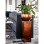 Planter Nieuwkoop Baq Metallic Globe matt copper, XL