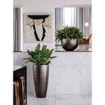 Кашпо Nieuwkoop Baq Metallic Partner кофе матовое, L