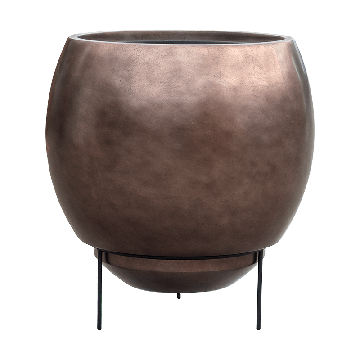 Кашпо Nieuwkoop Baq Metallic Globe Elevated кава матове, L