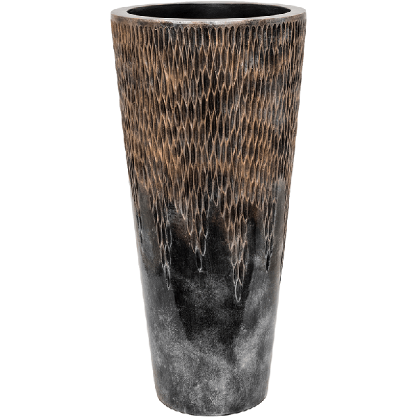 Кашпо Nieuwkoop Luxe Lite Universe Comet Partner Bronze, Размер М