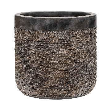 Кашпо Nieuwkoop Luxe Lite Universe Leyer Bronze, Размер L