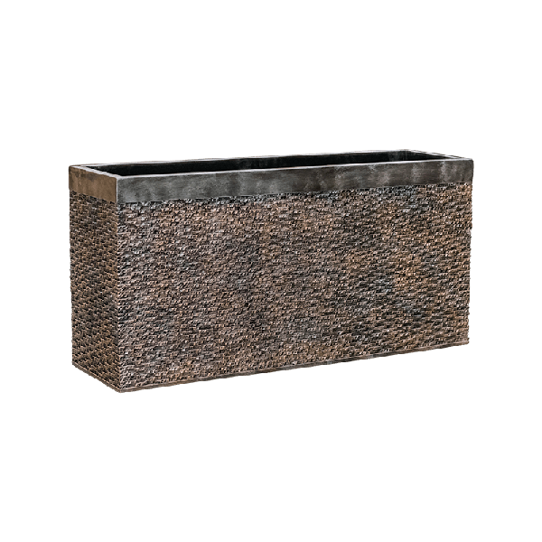 Кашпо Nieuwkoop Luxe Lite Universe Layer Rectangle bronze, Размер L