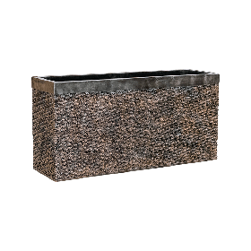 Кашпо Nieuwkoop Luxe Lite Universe Layer Rectangle bronze, Размер L