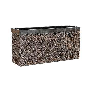 Кашпо Nieuwkoop Luxe Lite Universe Layer Rectangle bronze, Размер L